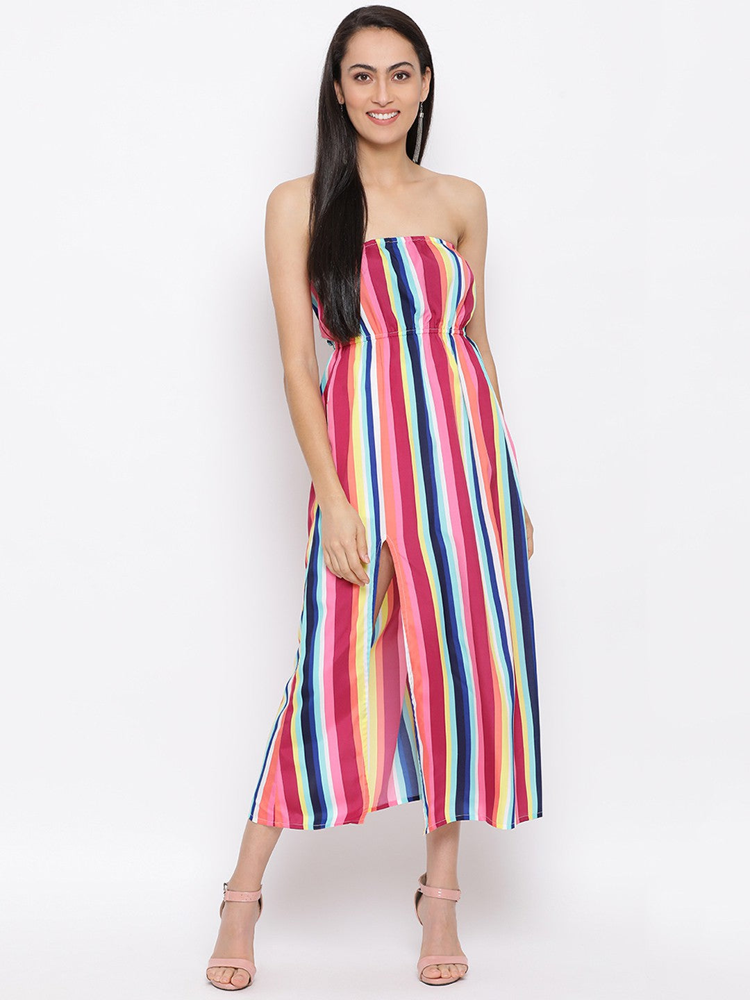 Stripes Sleeveless Tube Dress for Women