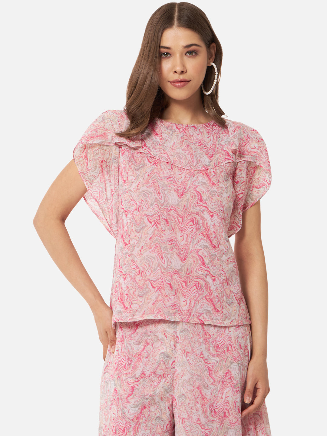 Pink Tie-Dye Sleeveless Top for Women