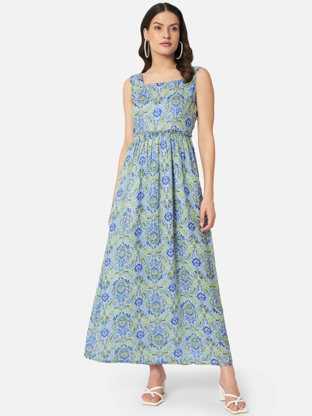 Multicolor Floral Sleeveless Dress for Women