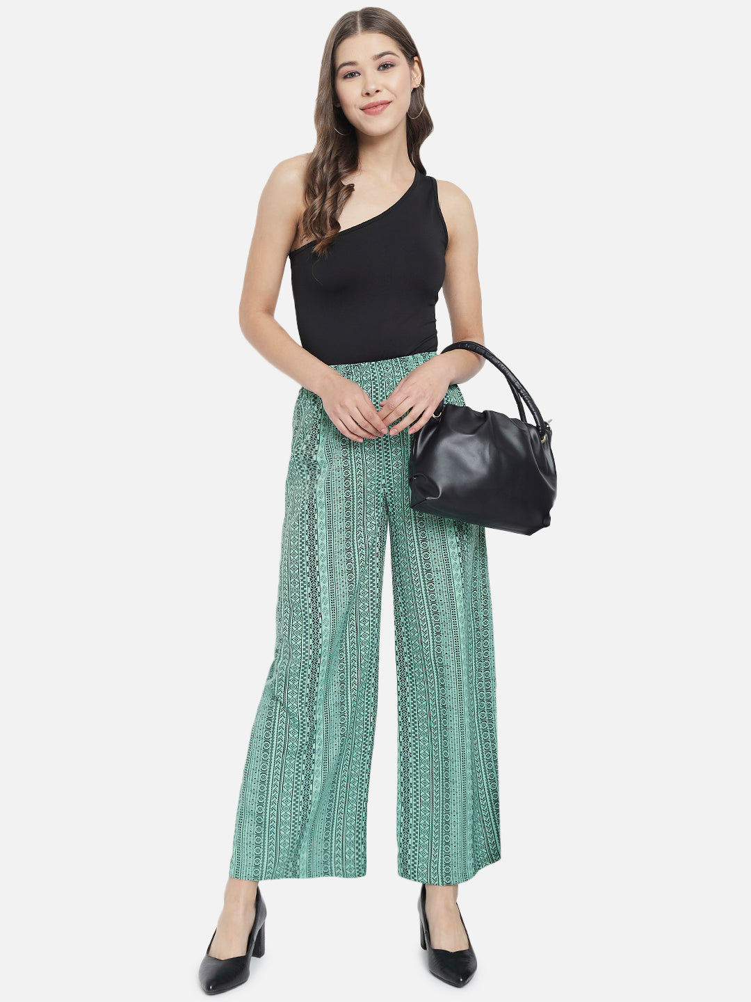 Multicolor Floral Regular Fit Straight Palazzo for Women