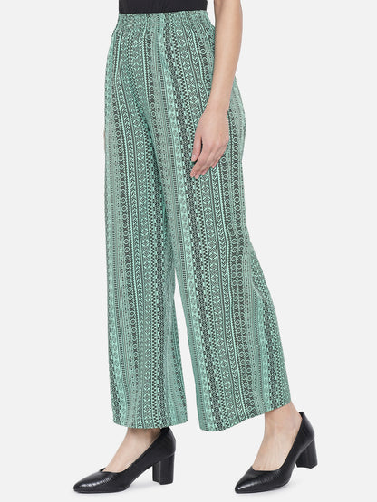 Multicolor Floral Regular Fit Straight Palazzo for Women