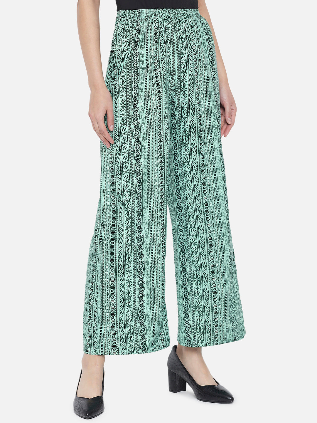 Multicolor Floral Regular Fit Straight Palazzo for Women