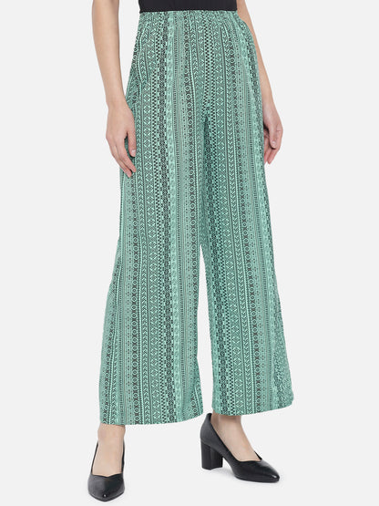 Multicolor Floral Regular Fit Straight Palazzo for Women