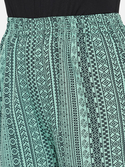 Multicolor Floral Regular Fit Straight Palazzo for Women