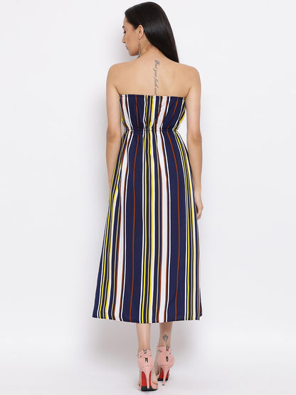 Stripes Sleeveless Tube Dress for Women