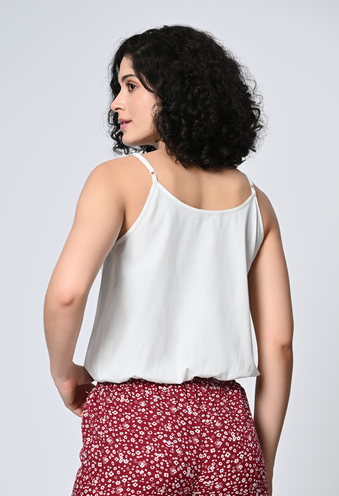 Solid White Sleeveless Top for Women
