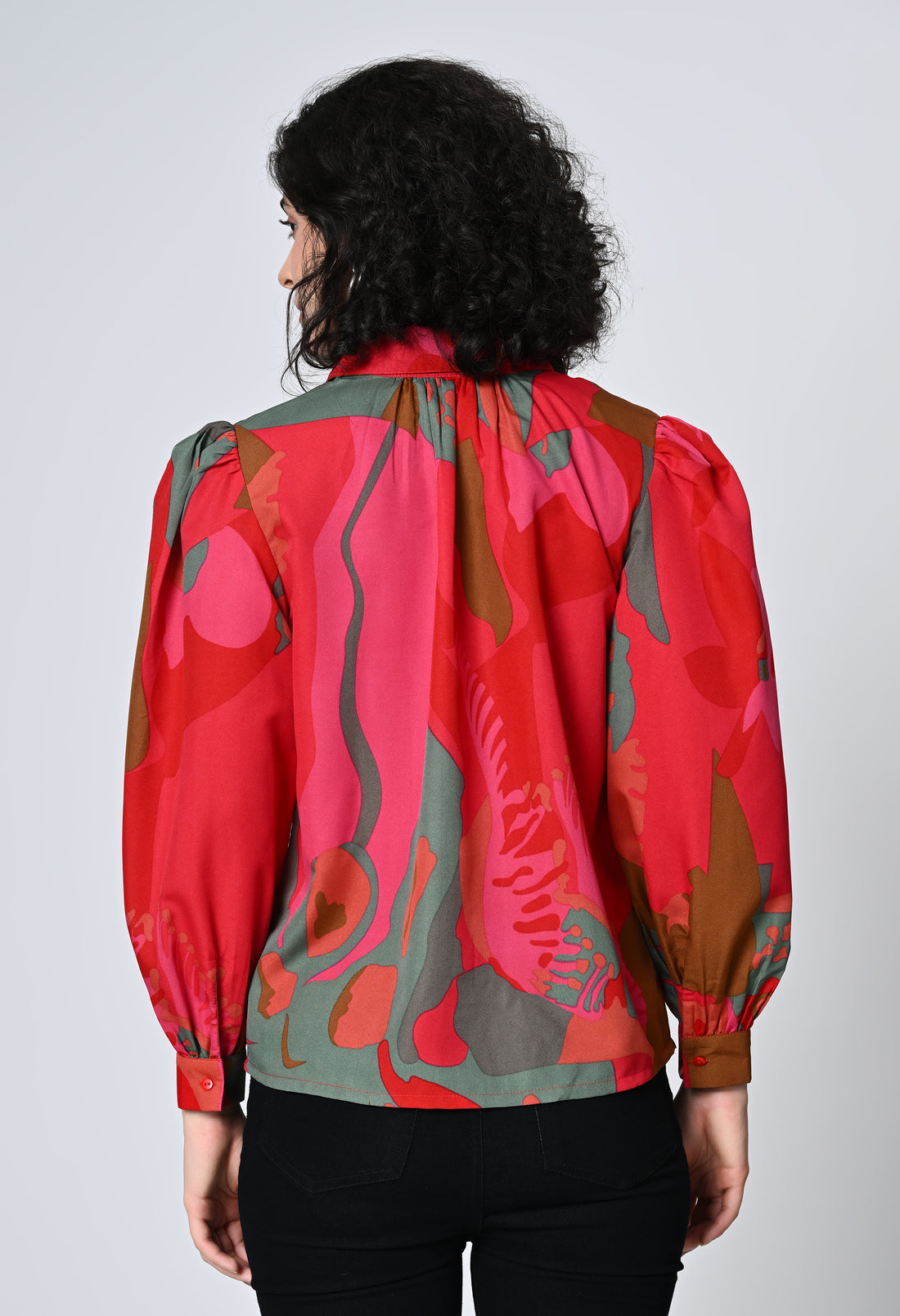 Multicolor Printed Full Cuff Sleeve Shirt for Women