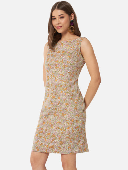 Floral Sleeveless Bodycon Dress for Women