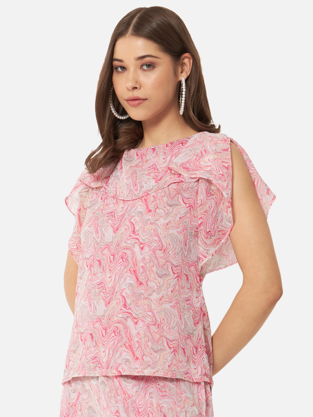 Pink Tie-Dye Sleeveless Top for Women