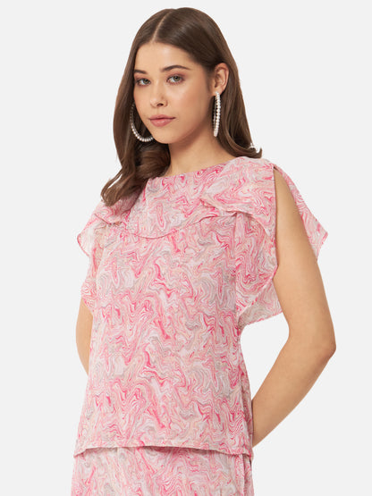 Pink Tie-Dye Sleeveless Top for Women