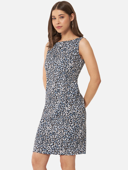 Tiger Printed Sleeveless Bodycon Dress for Women