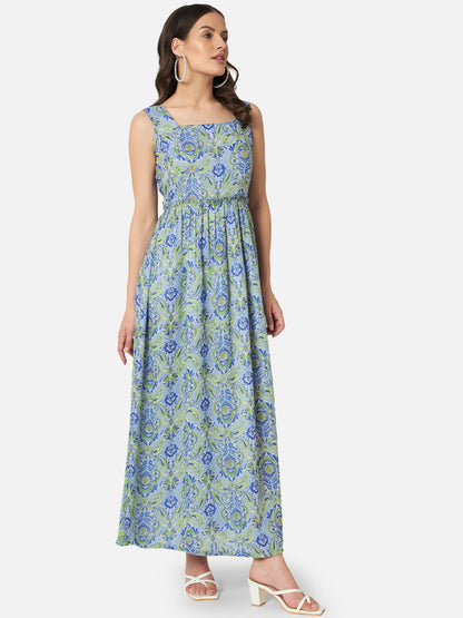 Multicolor Floral Sleeveless Dress for Women