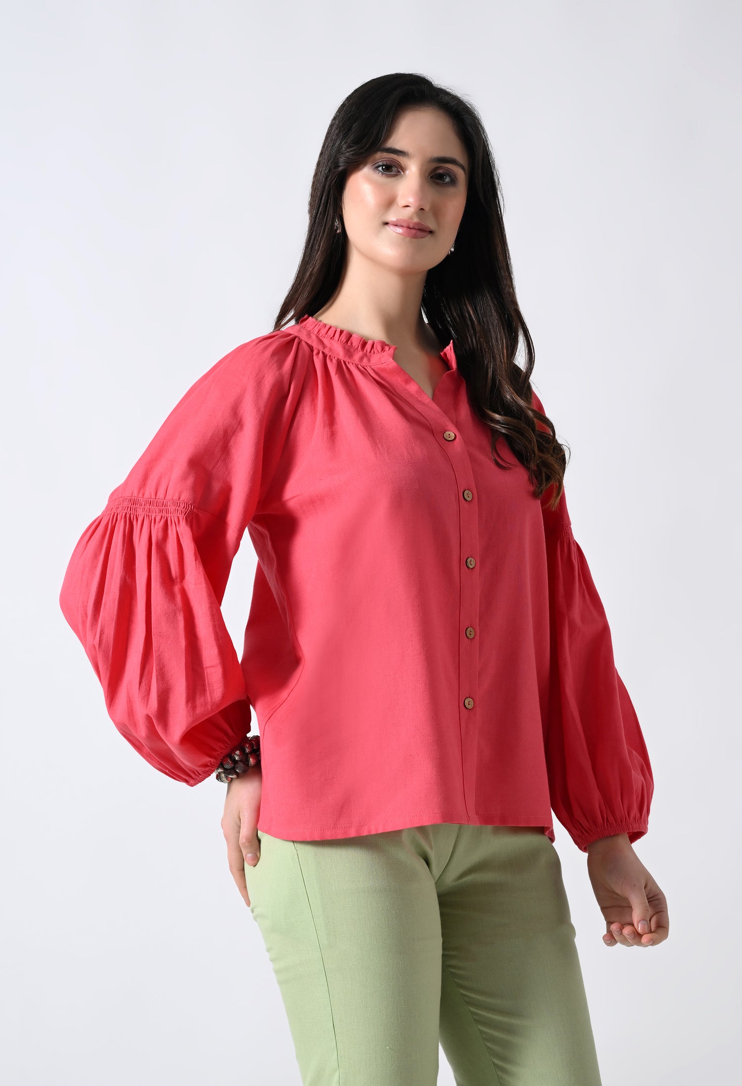 Pink Solid Top for Women