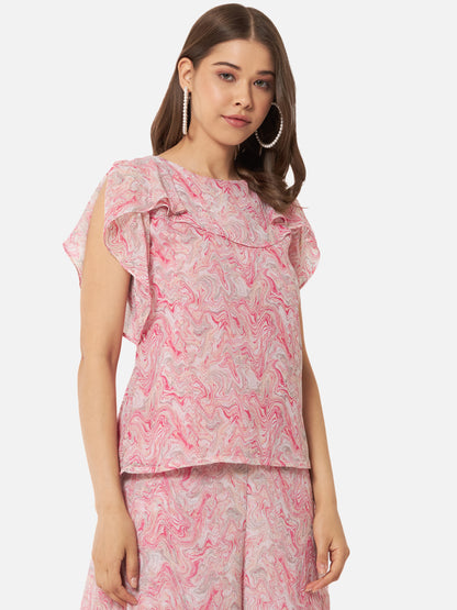 Pink Tie-Dye Sleeveless Top for Women