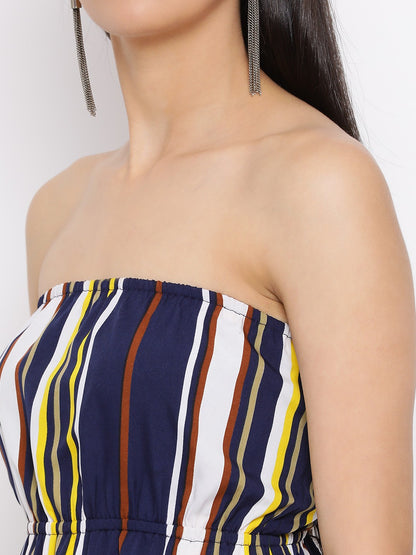 Stripes Sleeveless Tube Dress for Women