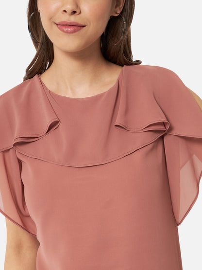 Solid Brown Sleeveless Top for Women