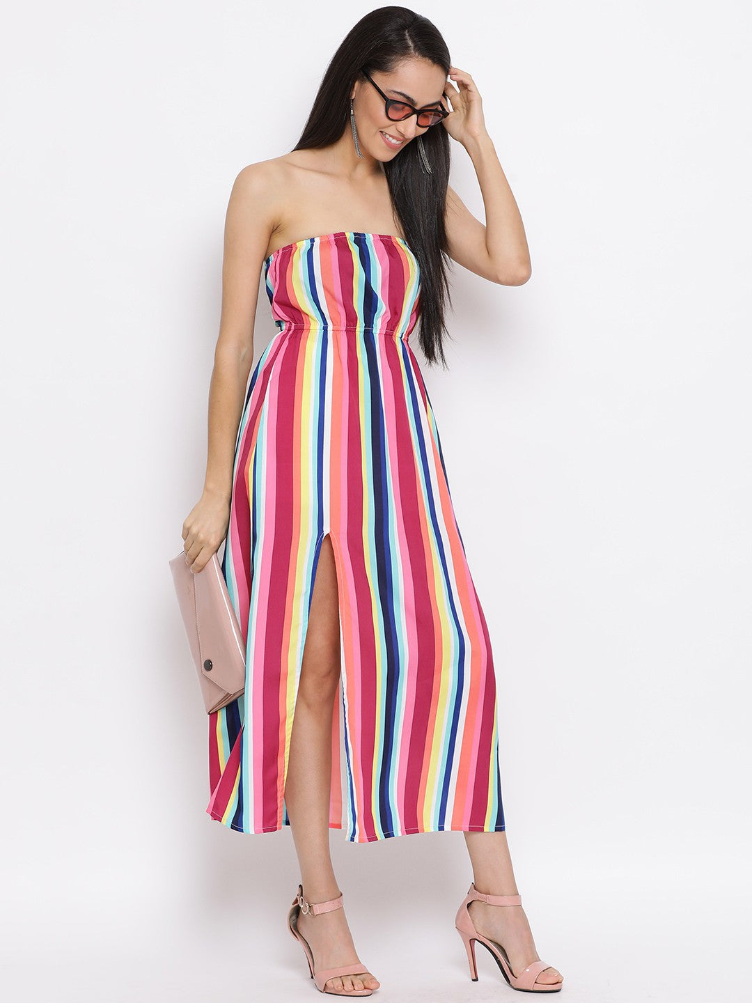 Stripes Sleeveless Tube Dress for Women