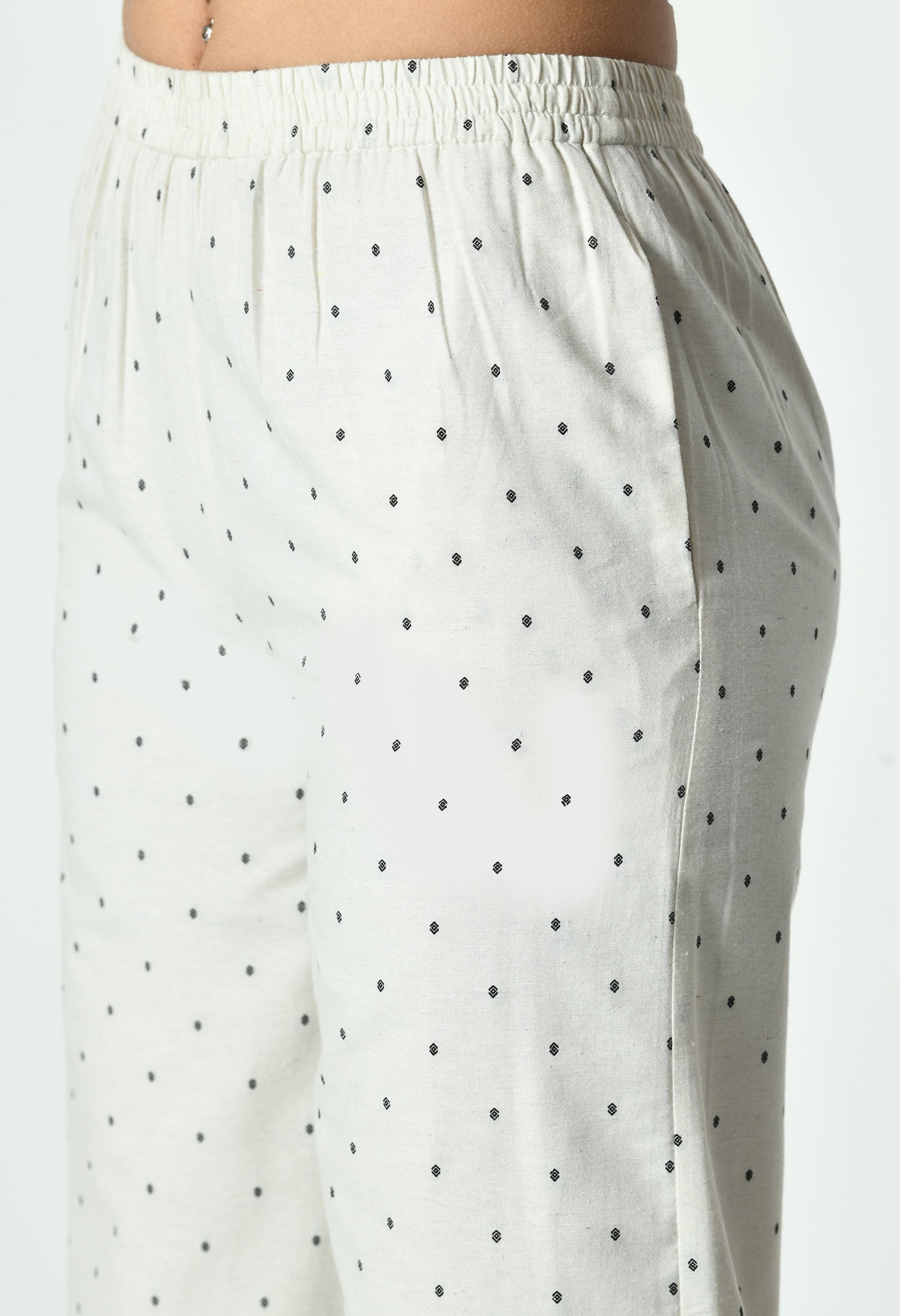 All-Over Printed Straight Palazzo for Women With Pocket