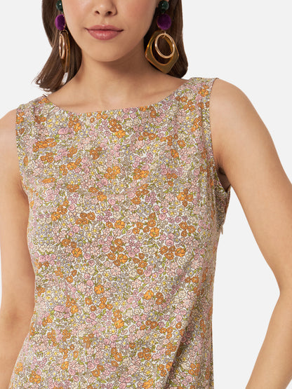 Floral Sleeveless Bodycon Dress for Women