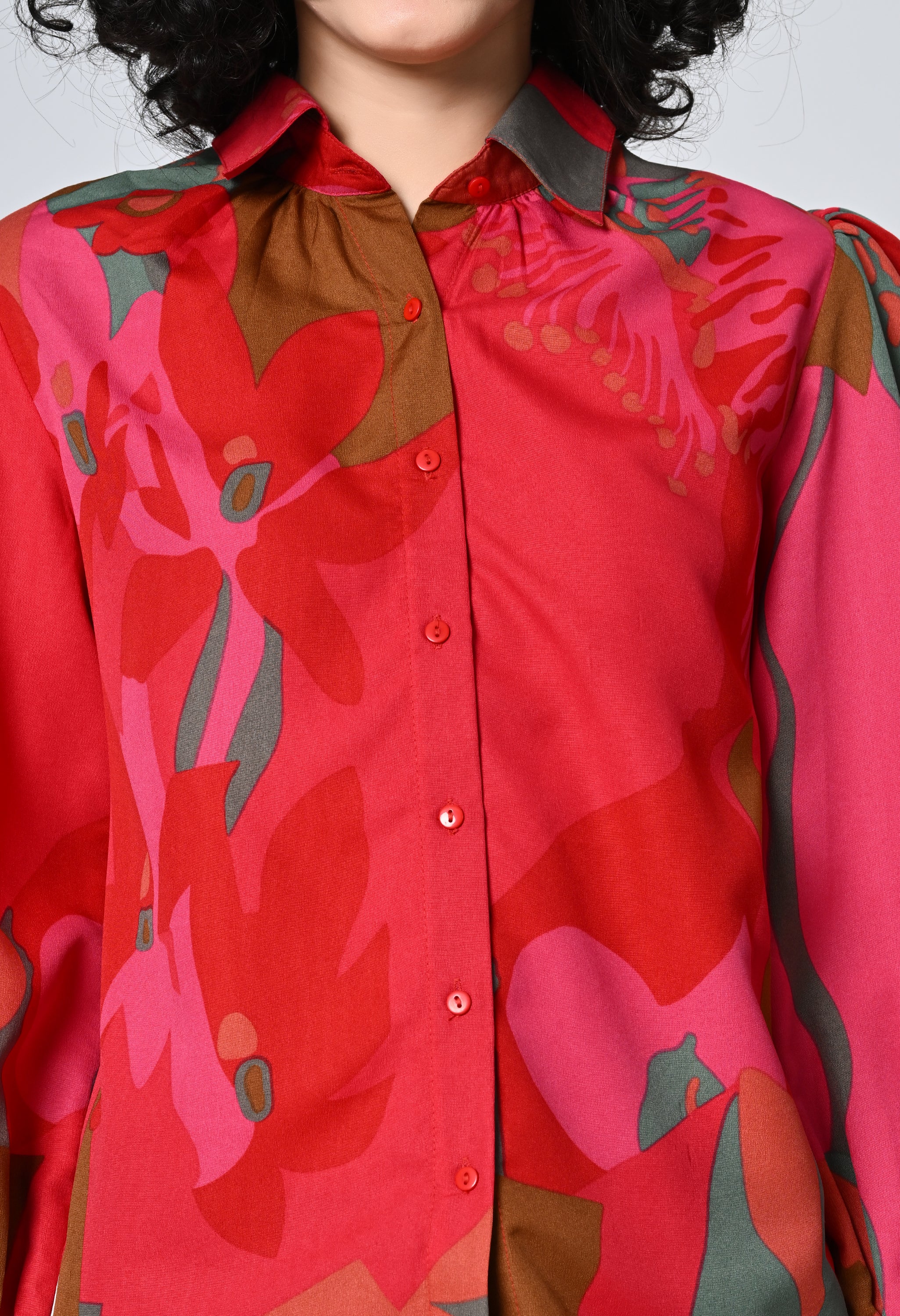 Multicolor Printed Full Cuff Sleeve Shirt for Women