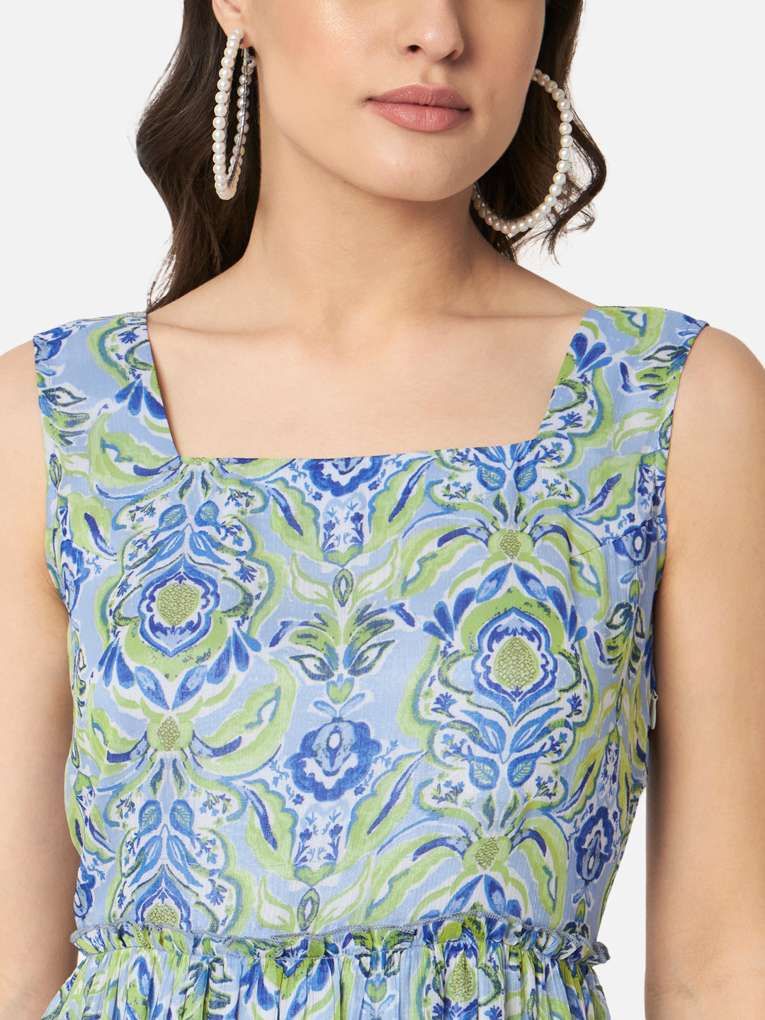 Multicolor Floral Sleeveless Dress for Women