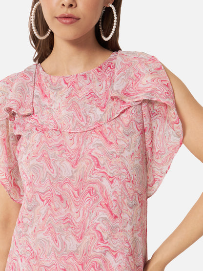 Pink Tie-Dye Sleeveless Top for Women