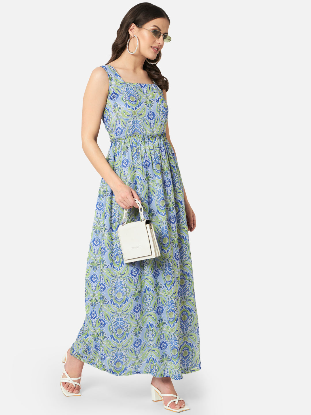 Multicolor Floral Sleeveless Dress for Women