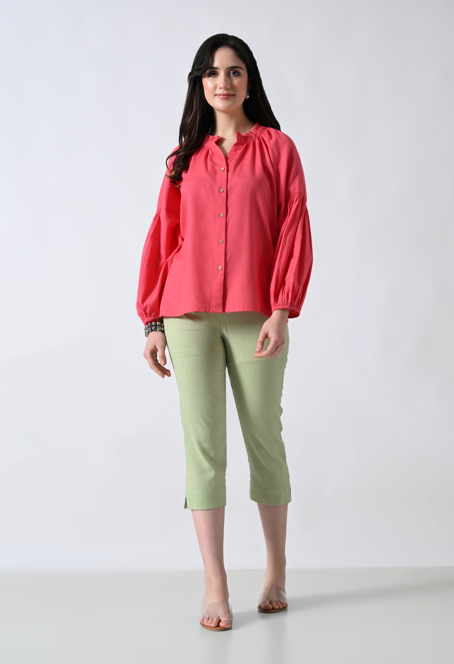 Pink Solid Top for Women