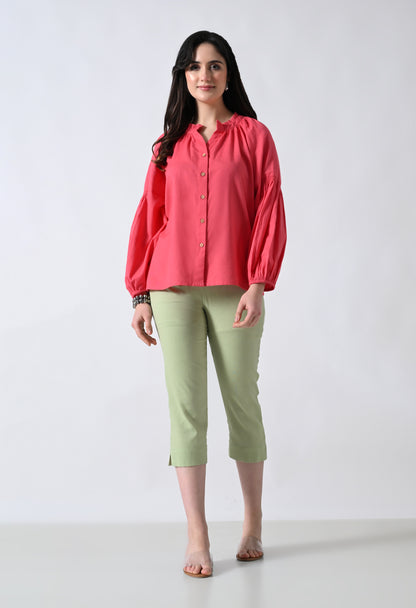 Pink Solid Top for Women