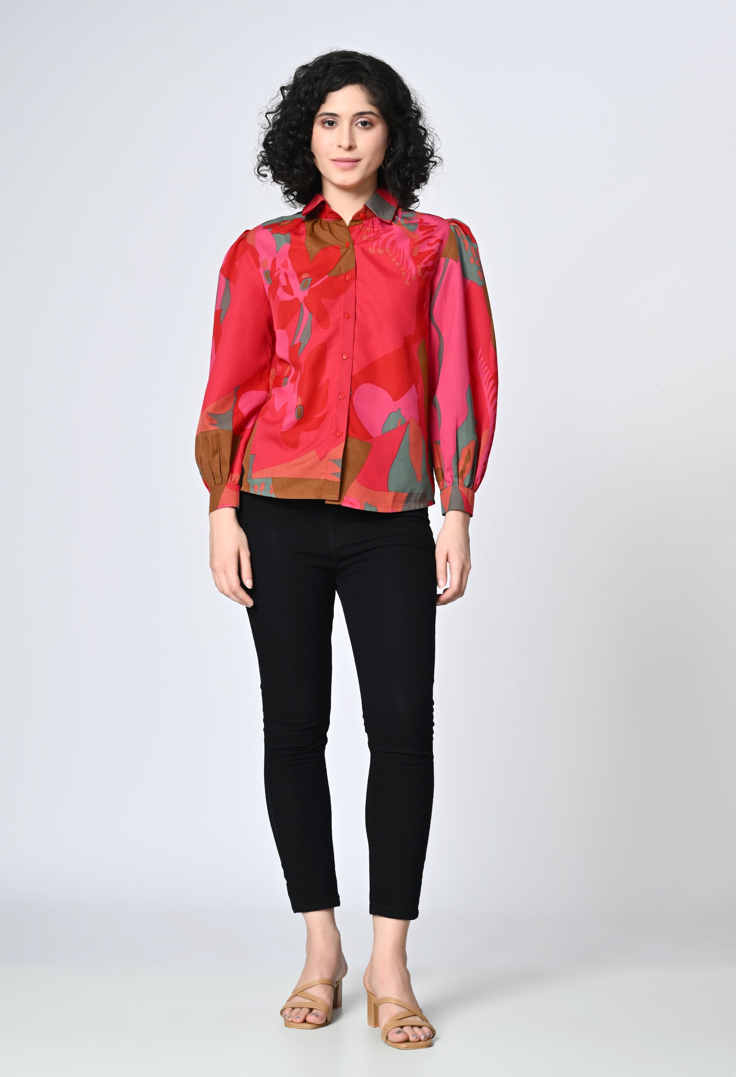 Multicolor Printed Full Cuff Sleeve Shirt for Women