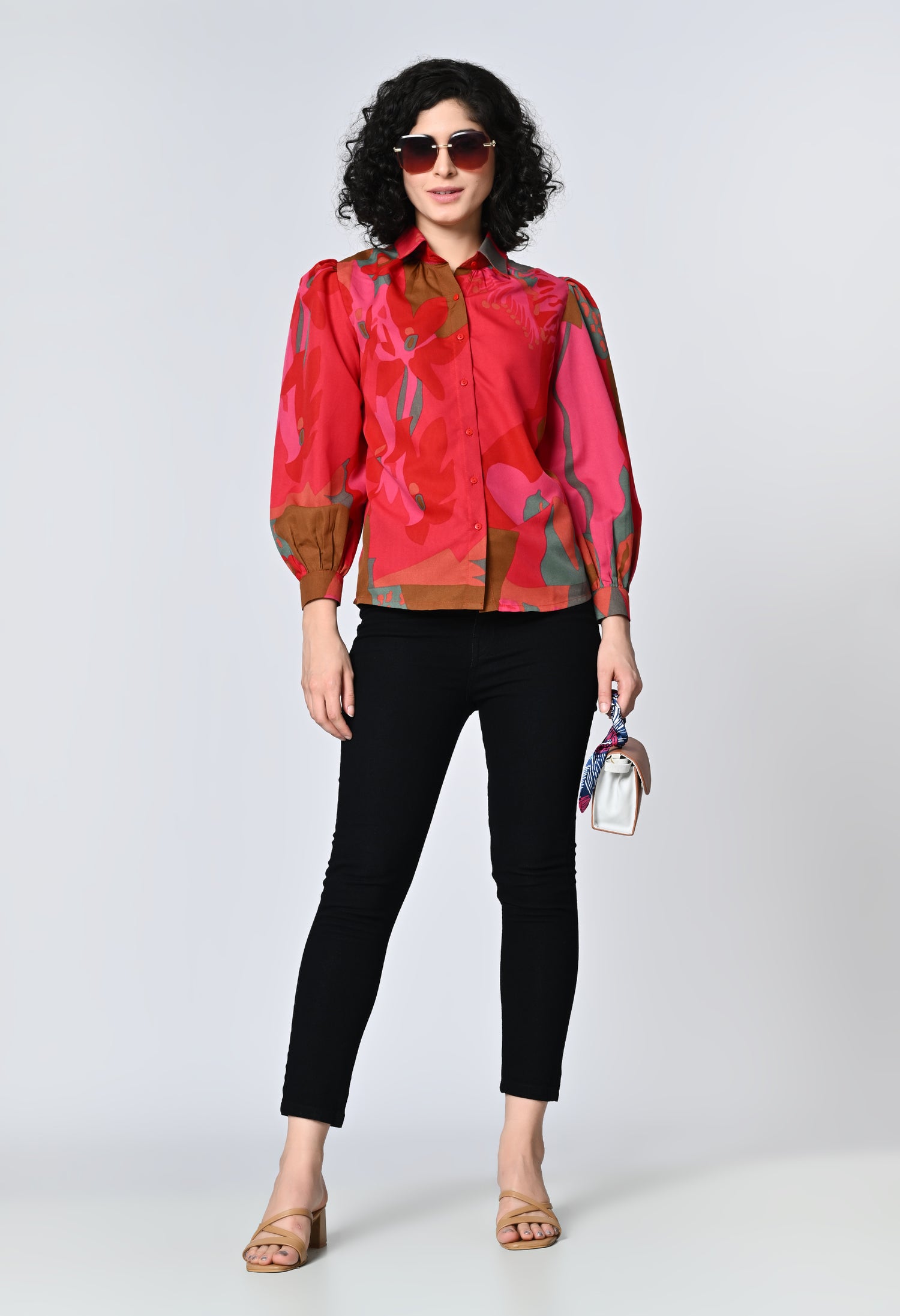 Multicolor Printed Full Cuff Sleeve Shirt for Women