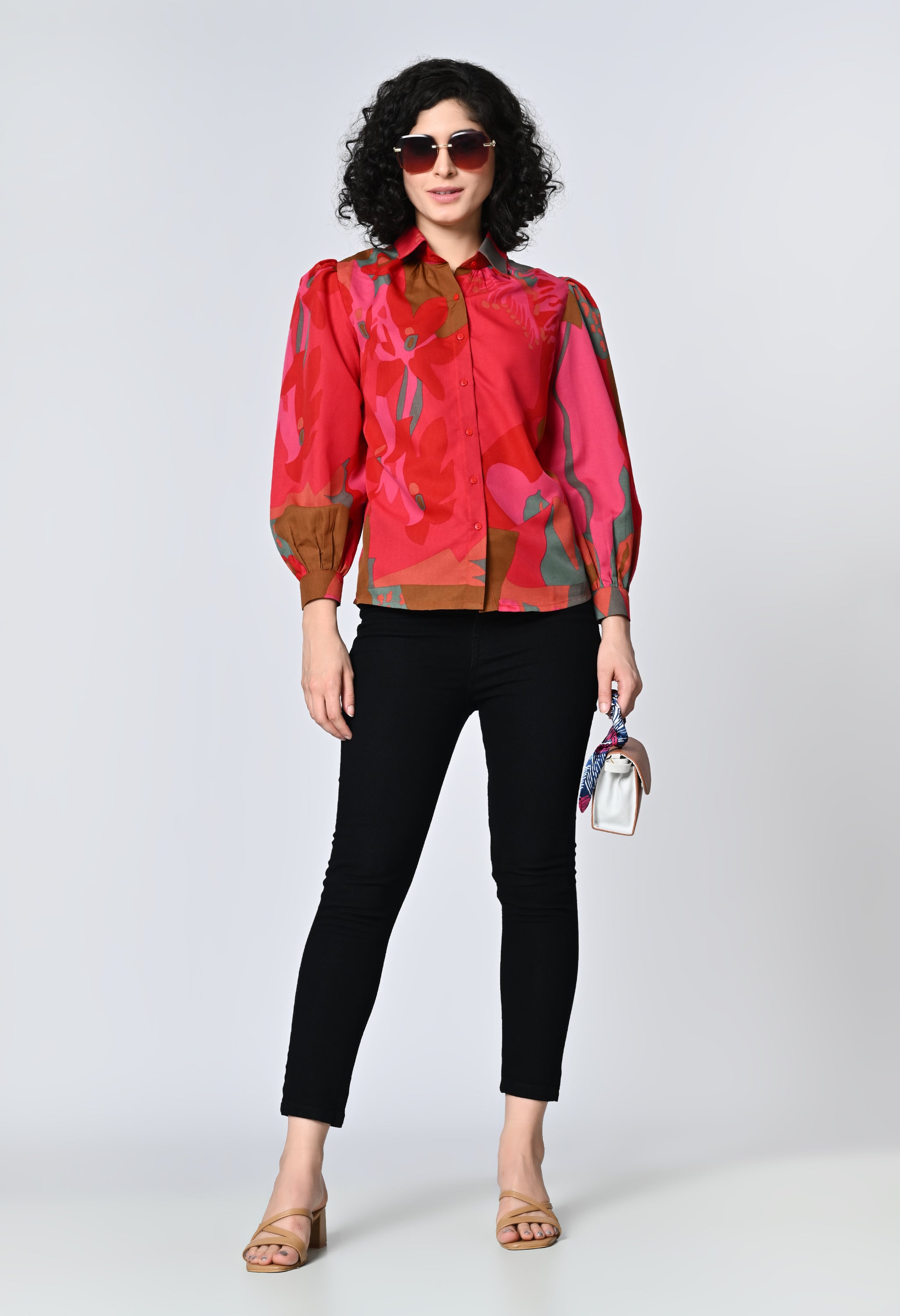 Multicolor Printed Full Cuff Sleeve Shirt for Women